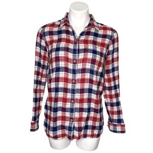 Madewell Button Down Ex-boyfriend Shirt Emmett Checks Plaid Size Small Checkered